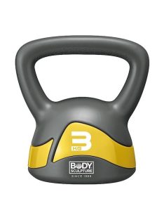 Kettlebell 3 kg műanyag borítású BodySculpture