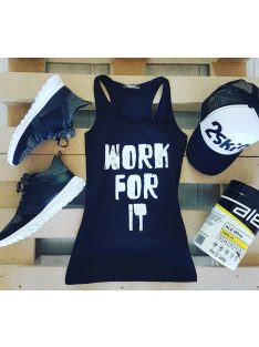 WORK FOR IT top fekete XS