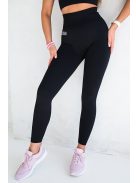 SEAMLESS BLACKNESS fekete leggings S